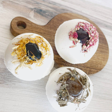 Smoky Quartz Bath Bomb with Dried Wormwood