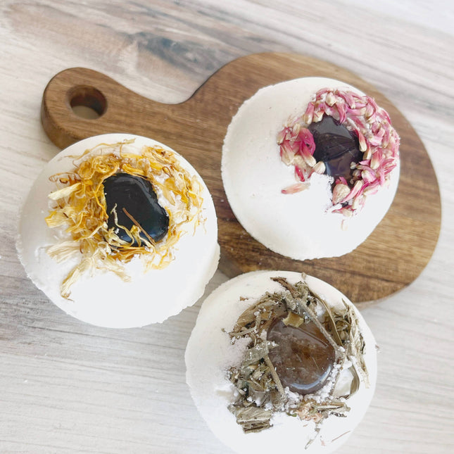 Smoky Quartz Bath Bomb with Dried Wormwood