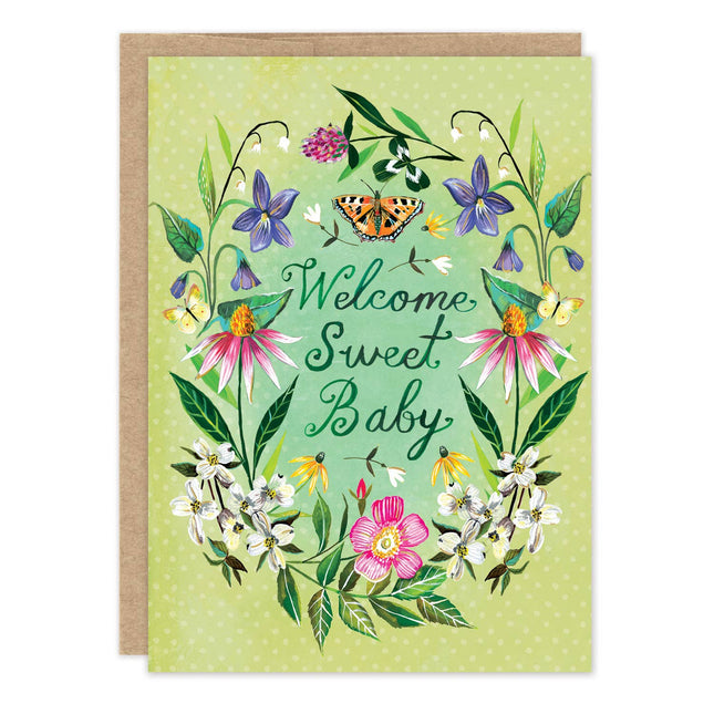 Welcome Sweet Baby Garden Card