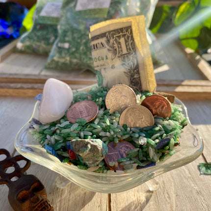 Green Witches Salt-Prosperity and Wealth 5oz