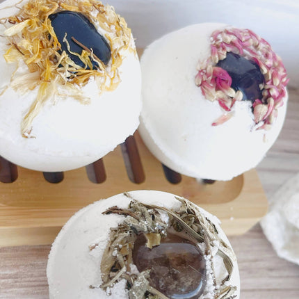 Smoky Quartz Bath Bomb with Dried Wormwood