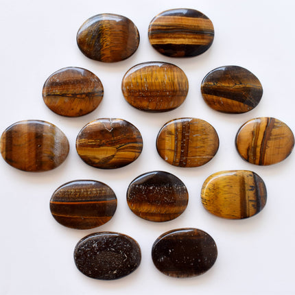Tiger Eye Worry Stones | Pocket Crystal | Thumb Stone