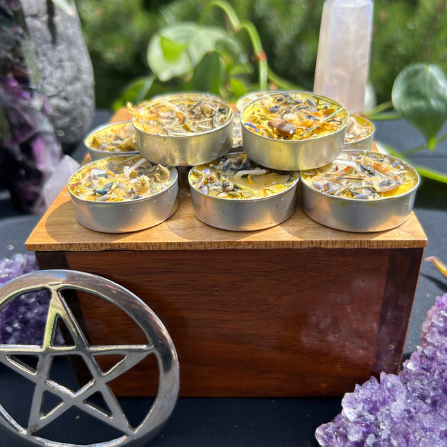 Happy Home, To Bring Peace Tealight Spell Candle