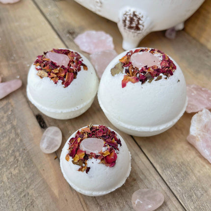 Rose Quartz & Rose Bath Bomb