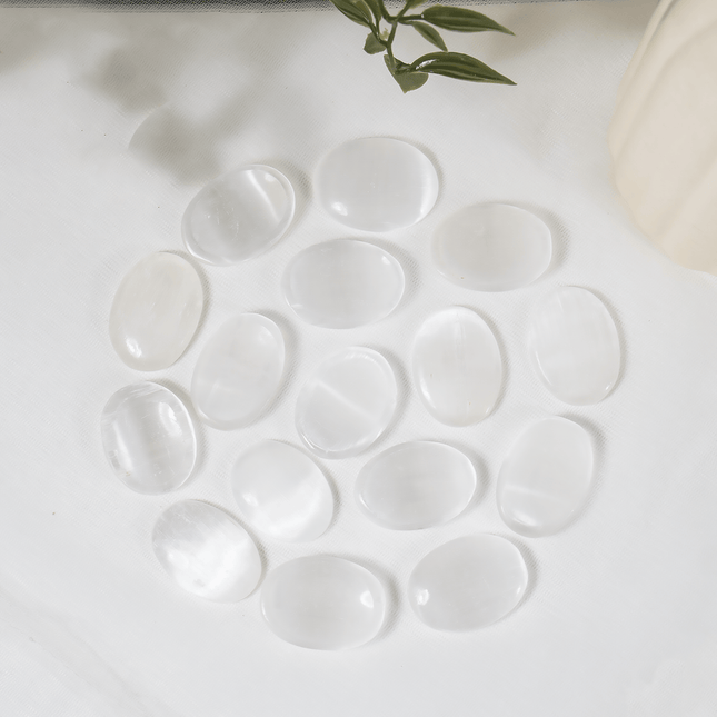 Selenite Worry Stones | Pocket Crystal | Thumb Stone
