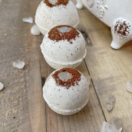 Crystal Quartz & Coffee Bath Bombs