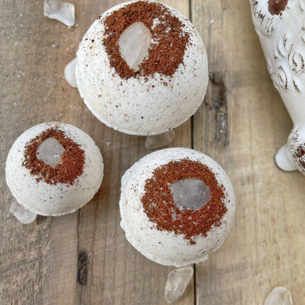 Crystal Quartz & Coffee Bath Bombs