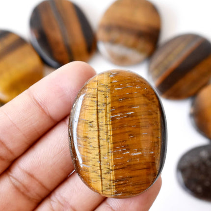 Tiger Eye Worry Stones | Pocket Crystal | Thumb Stone