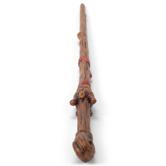 Wand - Handcrafted Woodgrain Brown Crown 13.75 Long