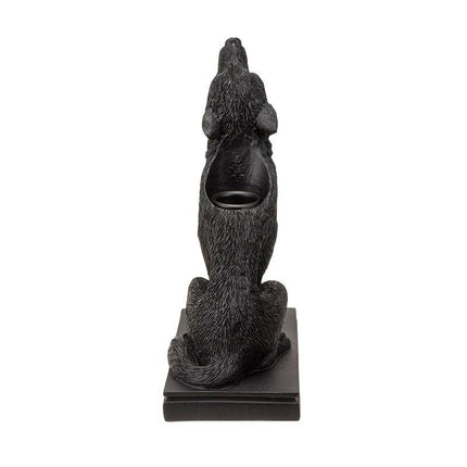 Howling Wolf Candleholder