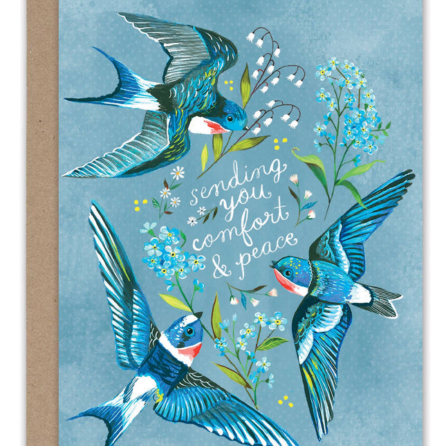 Swallows Sympathy Card