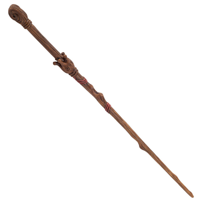 Wand - Handcrafted Woodgrain Brown Crown 13.75 Long