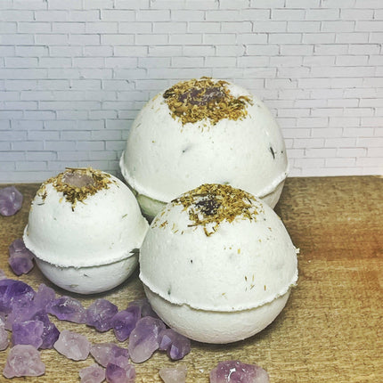 Amethyst & Chamomile Sleepytime Bath Bomb with Melatonin