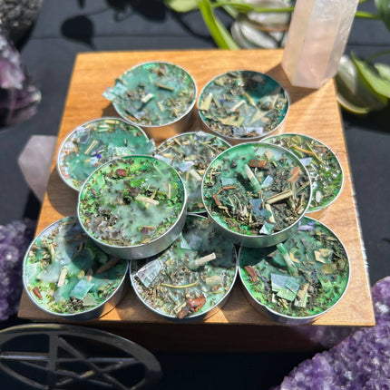 Prosperity And Wealth Tealight Spell Candle