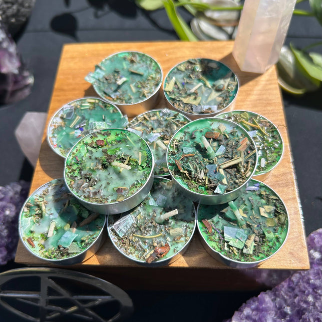 Prosperity And Wealth Tealight Spell Candle
