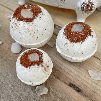 Crystal Quartz & Coffee Bath Bombs