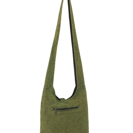 Vines Embroidered Cotton Hippie Mini Hobo Bag