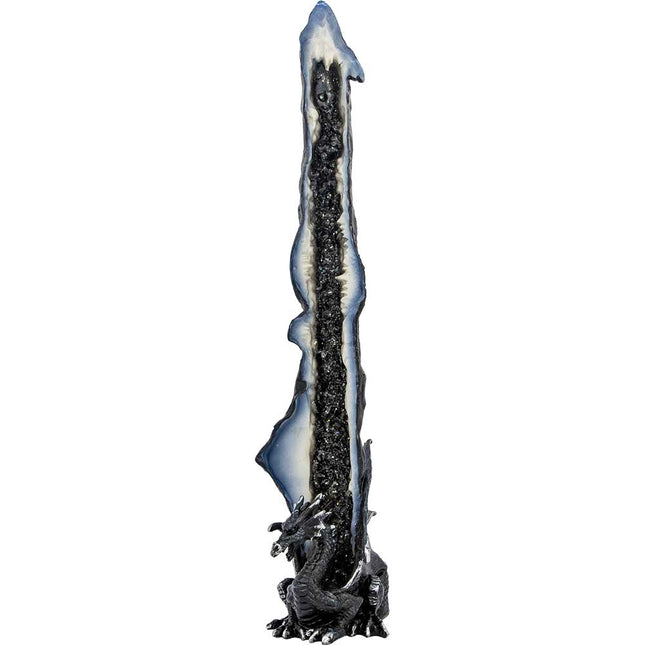 Polyresin Incense Holder - Medieval Dragon & Geode Tower