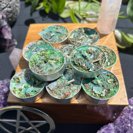 Prosperity And Wealth Tealight Spell Candle