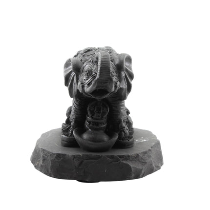 Shungite Figurine Elephant Medium Trunk Up
