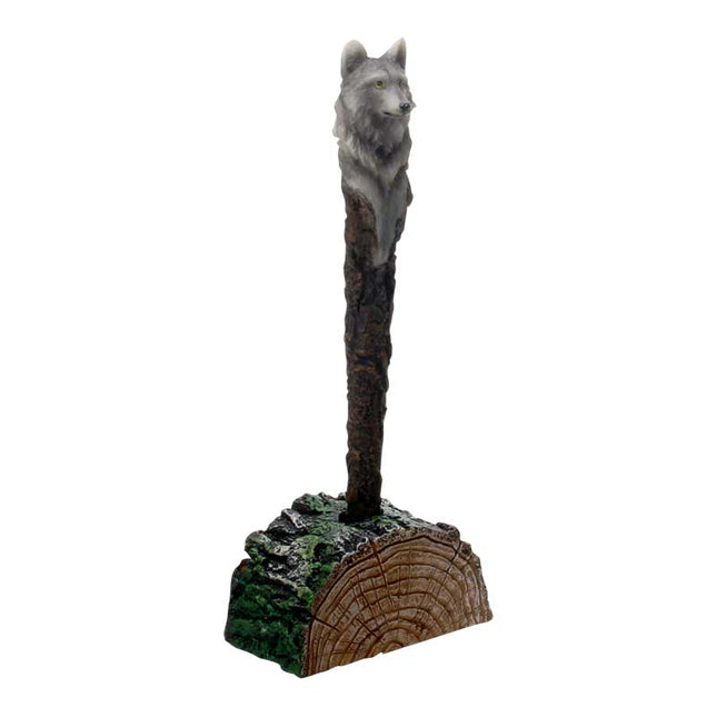 Gray Wolf Pen with Display Stand