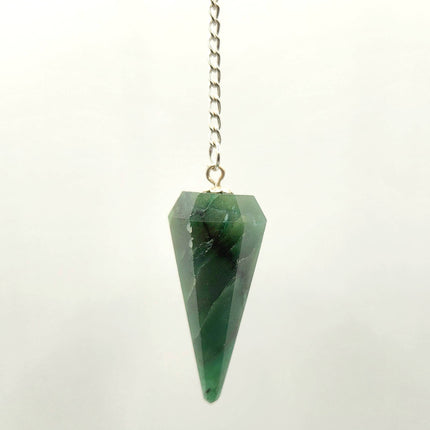 Jade Pendulum with Silver Plated Chain