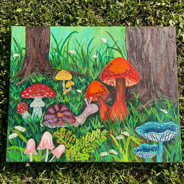Painting "Mushroom Forest" with Jessie