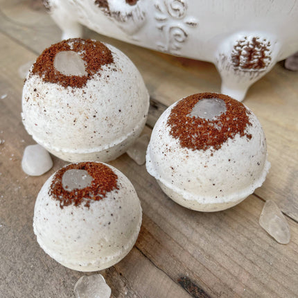 Crystal Quartz & Coffee Bath Bombs