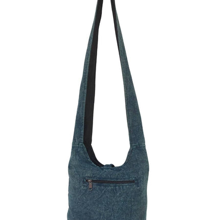 Vines Embroidered Cotton Hippie Mini Hobo Bag