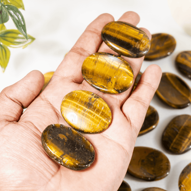 Tiger Eye Worry Stones | Pocket Crystal | Thumb Stone