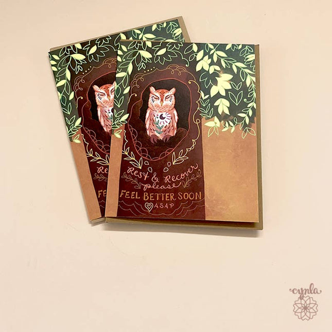 Feel Better Soon Owl Card