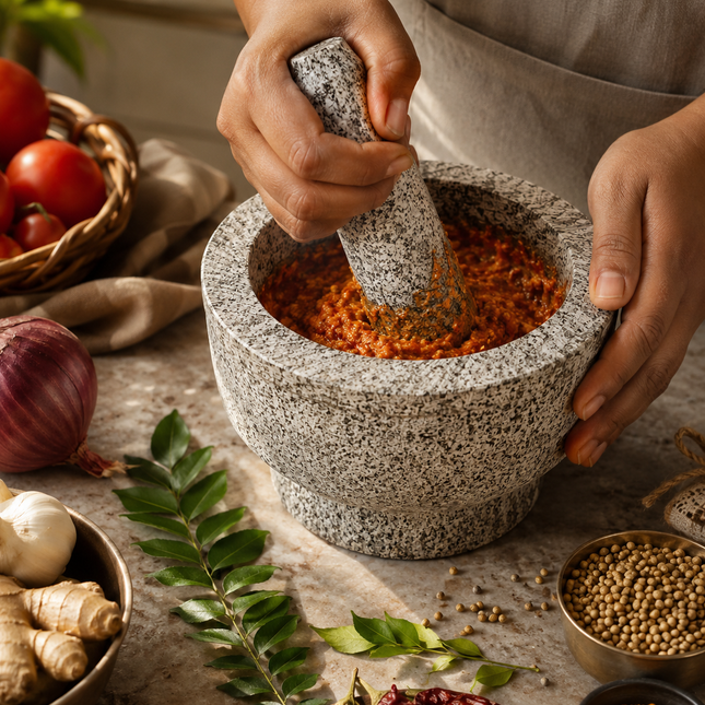 Granite Mortar Pestle 7"