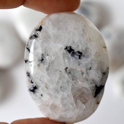 Rainbow Moonstone Worry Stone | Pocket Crystal | Thumb Stone