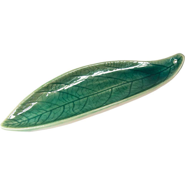 Avocado Leaf Ceramic Incense Holder