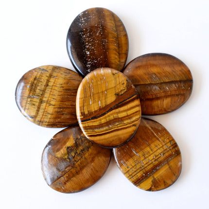 Tiger Eye Worry Stones | Pocket Crystal | Thumb Stone