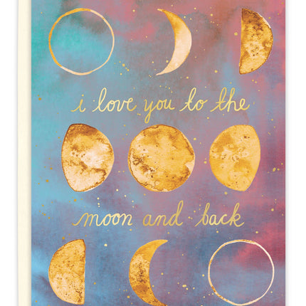 Moon And Back Anniversary Card