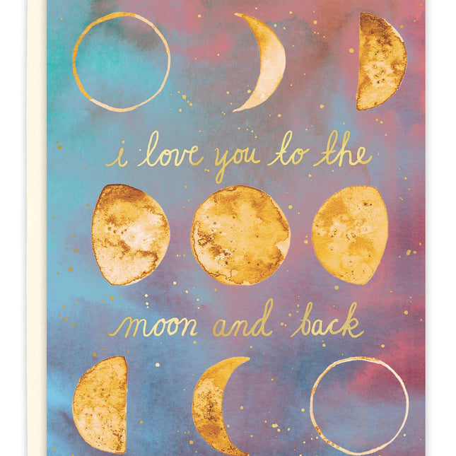 Moon And Back Anniversary Card