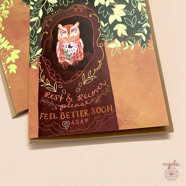 Feel Better Soon Owl Card