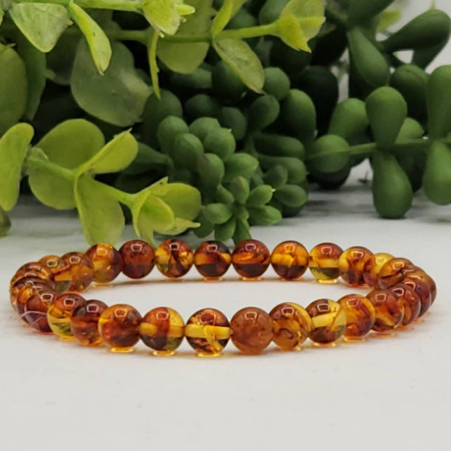 Amber Stretchable Bracelet 6mm