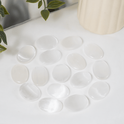 Selenite Worry Stones | Pocket Crystal | Thumb Stone