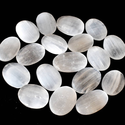 Selenite Worry Stones | Pocket Crystal | Thumb Stone