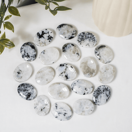 Rainbow Moonstone Worry Stone | Pocket Crystal | Thumb Stone