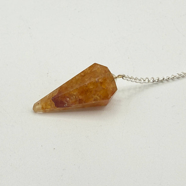 Golden Healer Pendulum with Silver Plated Chain