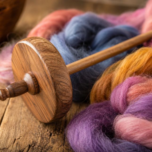 Drop Spindle Yarn Spinning with Sherry