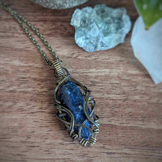 Deepmark - Handmade Sodalite & Antiqued Brass Pendant