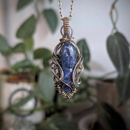 Deepmark - Handmade Sodalite & Antiqued Brass Pendant