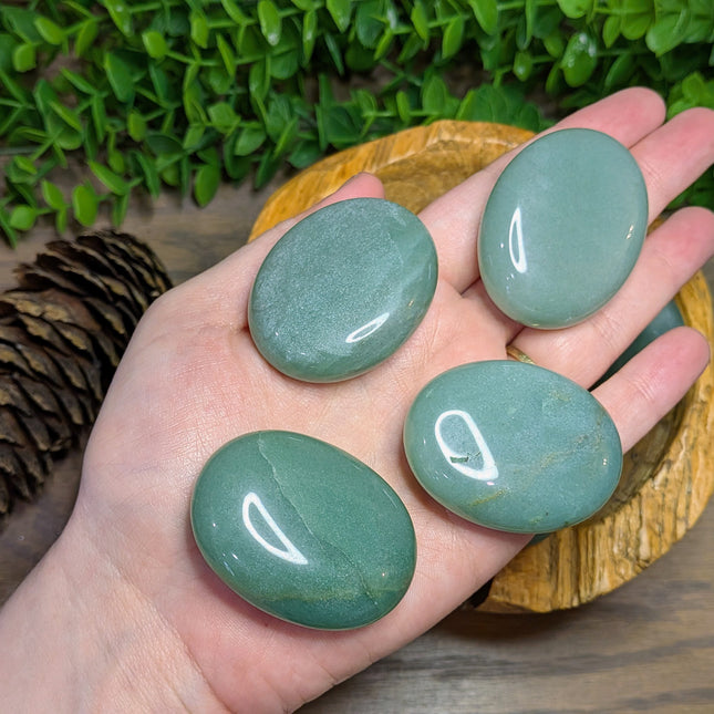 Green Aventurine Palm Stones