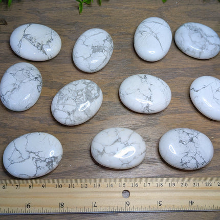 White Howlite Palm Stones