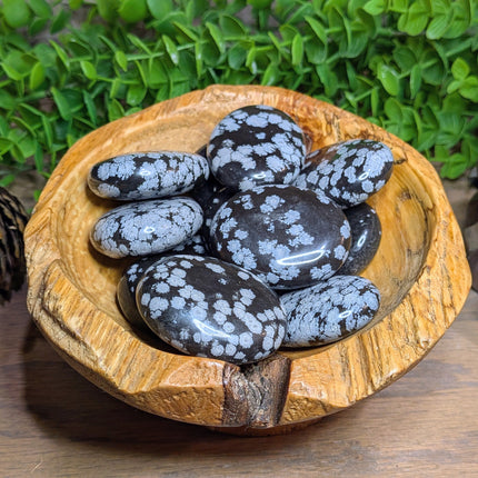 Snowflake Obsidian Palm Stones