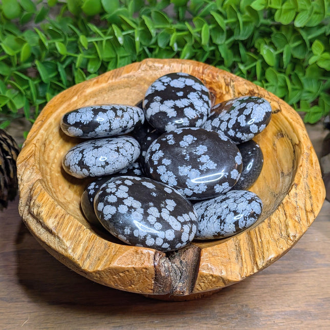 Snowflake Obsidian Palm Stones